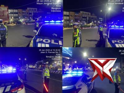 GIAT PATROLI BLUE LIGHT Kota Bengkulu &ndash; Personel Satlantas Polresta Bengkulu melaksanakan kegiatan - PoliceTube