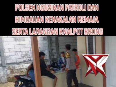 POLSEK NGUSIKAN HIMBAU PEMUDA TIDAK MEMAKAI KNALPOT BRONG - PoliceTube