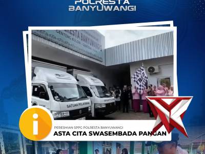 Kapolresta Banyuwangi Resmikan Operasional SPPG Polresta Banyuwangi 2