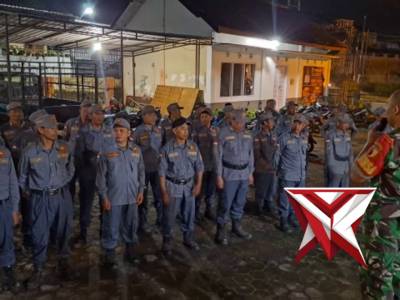 Pembekalan linmas oleh bhabinkamtibmas