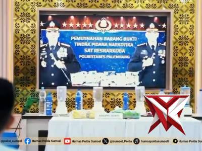 Kapolda sumsel pimpin pemusnahan barang bukti narkoba di polresta palembang - PoliceTube