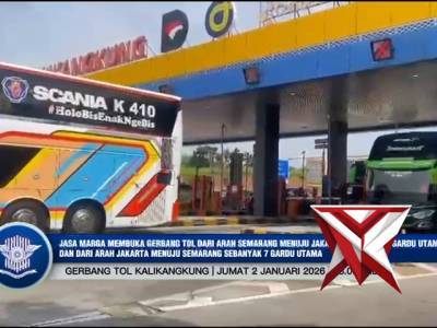 Live report Ditlantas Polda Jateng Jumat 2 Januari 2026 Pukul 08.00 Gerbang Tol Banyumanik - PoliceTube