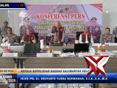 Polda Kalsel Sita 20.000 Berkas dan 20 Mobil Bodong Sindikat Pemalsu Dokumen Kendaraan Lintas Prov