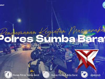 Polres Sumba Barat Amankan Kegiatan Hiburan Masyarakat di Area Perkantoran Pemkab