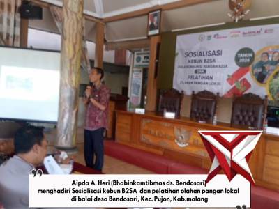 Sosialisasi kebun B2SA di balai desa bendosari - PoliceTube