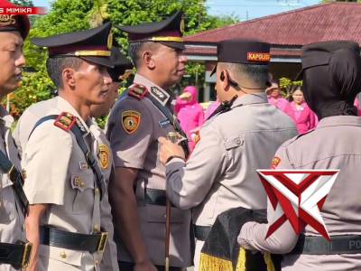 Kapolres mimika pimpin upacara serah terima jabatan, Kasat reskrim, kapolsek mimika baru, kapolsek - PoliceTube
