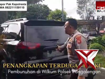 Polsek Pangalengan melaksanakan penangkapan terhadap terduga pelaku pembunuhan