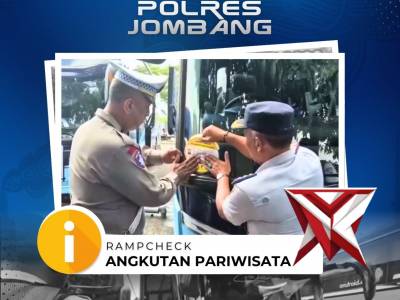 Satlantas Polres Jombang Gelar Ramp Check Angkutan Pariwisata - PoliceTube
