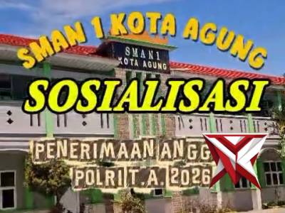 Sosialisasi Penerimaan Anggota Polri TA 2026 di SMA1 Kota Agung - PoliceTube