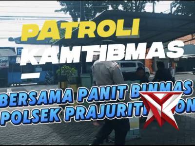 Patroli harkamtibmas bersama panit binmas Polsek Prajuritkulon - PoliceTube