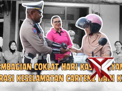 Pembagian Coklat Hqri Kasih Sayang - PoliceTube