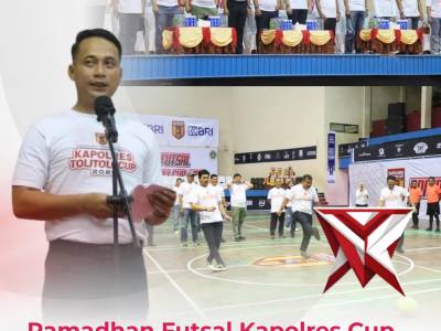 Turnamen Ramadhan Futsal Kapolres Cup 2026 resmi dibuka pada Sabtu malam,14 Februari 2026, - PoliceTube