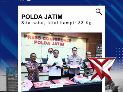 Polda Jatim Sita Sabu, Total hampir 33 Kg - PoliceTube
