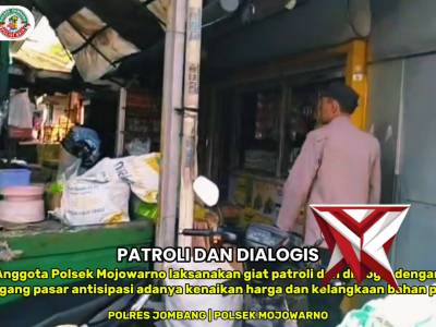 Giat patroli dan dialogis oleh anggota Polsek Mojowarno - PoliceTube