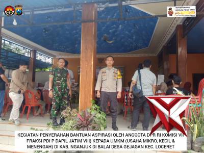 KEGIATAN PENYERAHAN BANTUAN DARI ANGGOTA DPR RI KOMISI VII KEPADA UMKM, MIKRO DI BALDES GEJAKAN - PoliceTube