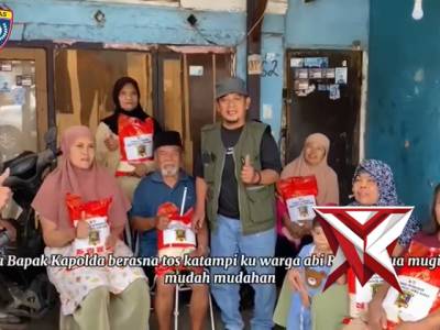 Pendistribusian Bansos (Sodakoh) Kapolda Jabar kepada masyarakat dhuafa di wilkum Jawa Barat - PoliceTube