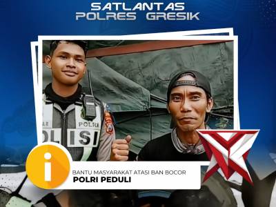 Cegah Kemacetan dan Kecelakaan, Satlantas Polres Gresik Bantu Truk Mogok di Jalan Raya - PoliceTube