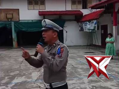 Sat Lantas Polres Sibolga Gelar Police Goes To School di SMP Tri Ratna dalam Ops Keselamatan Toba - PoliceTube