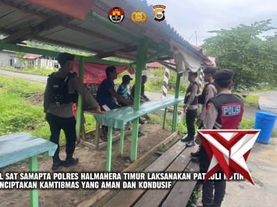 Patroli rutin Sat samapta Polres Halmahera Timur - PoliceTube