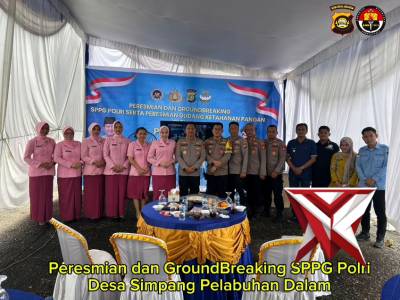 Peresmian dan Groundbreaking SPPG Polri Desa Simpang Pelabuhan Dalam - PoliceTube