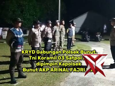 KRYD Gabungan Polsek Bunut bersama TNI Koramil 03 dan Satpol PP - PoliceTube