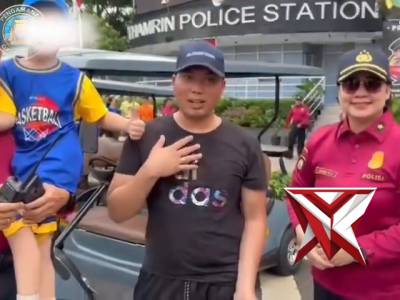 POLISI BANTU ORANG TUA TEMUKAN ANAK YANG TERPISAH SAAT CFD BUNDARAN HI - PoliceTube