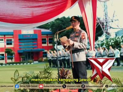 Upacara Hari Kesadaran Nasional di Mapolda Sumsel
