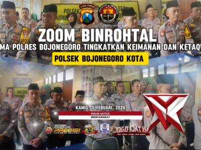 Tingkatkan karakter berakhlak, Polsek Bojonegoro Kota Ikuti Zoom Binrohtal Bersama Polres Bojonegoro - PoliceTube
