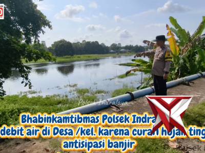 Bhabinkamtibmas cek debit air, antisipasi banjir