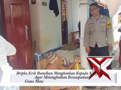 Sambang Warga, Bhabinkamtibmas Polsek Sumberjaya Jaga Kondusifitas di Wilayah Binaan