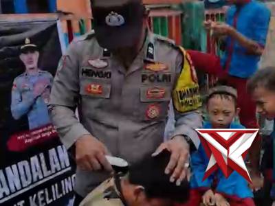 Inovasi Bhabinkamtibmas Polsek Sanga Desa dengan Pangkas Keliling Gratis - PoliceTube