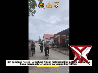 Patroli bersepeda sat samapta Polres Halmahera Timur - PoliceTube