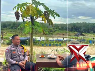 Patroli Bhabinkamtibmas di Tempat Wisata Pemancingan