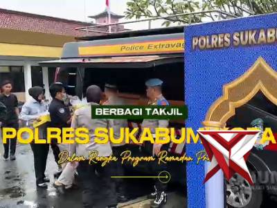 Ramadan PRIMA, Polres Sukabumi Kota bagi-bagi takjil - PoliceTube