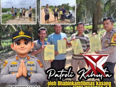 patroli karhutla oleh bhabinkamtibmas polsek pujud - PoliceTube