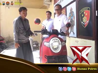 Penyerahan Barang Bukti Curanmor TKP Jalan Trunojoyo, Pejagan, Bangkalan