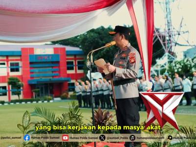 Upacara hari kesadaran nasional di mapolda sumsel