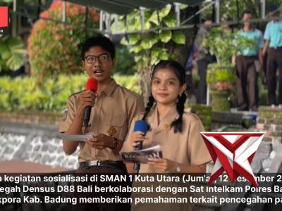 1.400 Siswa SMA Negeri 1 Kuta Utara Diberi Edukasi Pencegahan Radikalisme