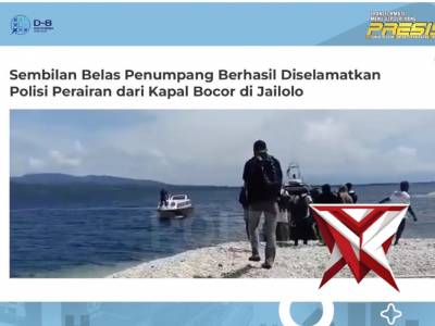 Sembilan Belas Penumpang Berhasil Diselamatkan Polisi Perairan dari Kapal Bocor di Jailolo - PoliceTube