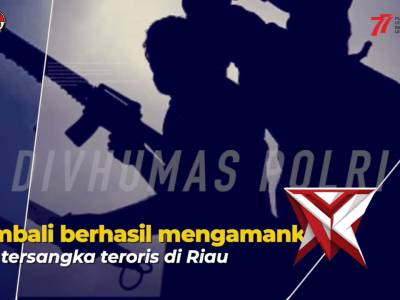 Densus 88 AT Polri kembali berhasil mengamankan satu tersangka teroris di Riau