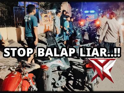 Polsek Warujayeng Tindak Aksi Balap Liar di Jalan Raya Desa Kampungbaru - PoliceTube