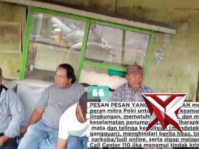 Ps. Kanit Binmas Aiptu Gunawan menyampaikan pesan-pesan kamtibmas terhadap para ojek di pasar pagak - PoliceTube