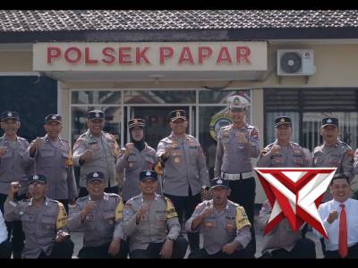 Kapolres Kediri Tekankan Semangat dan Nilai Kebaikan Saat Pimpin Apel di Polsek Papar