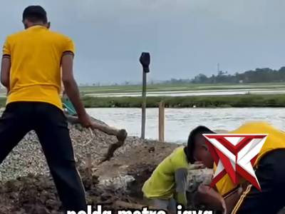 Jembatan Merah Putih Presisi Mulai Dibangun PMJ, Bantu Akses Warga Pebayuran Bekasi - PoliceTube