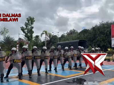 Latihan Dalmas Polres Melawi