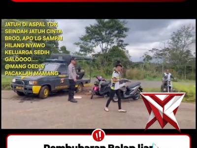 Pembubaran balap liar oleh personel Polsek Dempo Selatan Polres Pagaralam