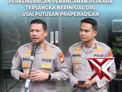 Polda Metro Jaya menyampaikan gugatan praperadilan tersangka DRL ditolak pengadilan