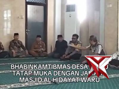 Bhabinkamtibmas Desa Waru tatap muka dengan Takmir Masjid Al Hidayat Waru