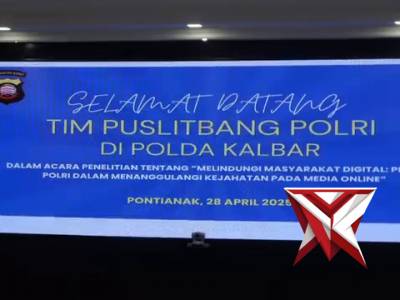Tim Puslitbang Polri di Polda Kalbar dalam rangka Penelitian