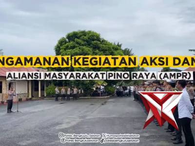 Pengamanan Aksi Damai Aliansi Masyarakat Pino Raya - PoliceTube